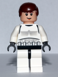 LEGO Minifigure -- Han Solo - Stormtrooper Outfit, Light Flesh 2010 Head Pattern (10188)-Star Wars / Star Wars Episode 4/5/6 -- SW0205a -- Creative Brick Builders